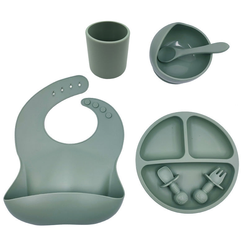 Tiny Gourmet - Set Pappa in Silicone: Bavaglino, Tazza e Posate