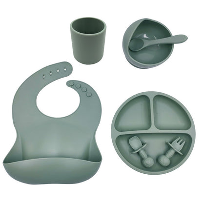 Tiny Gourmet - Set Pappa in Silicone: Bavaglino, Tazza e Posate