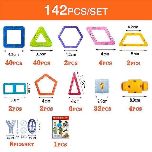 Magnetix DIY Set – Set Costruzioni con Blocchi Magnetici Creativi