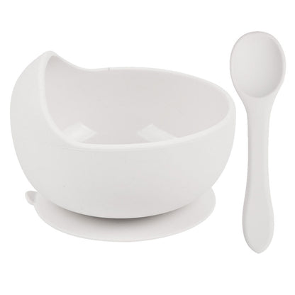 Soft Silicone Baby Set – Piatto e Cucchiaio Coordinati in Silicone