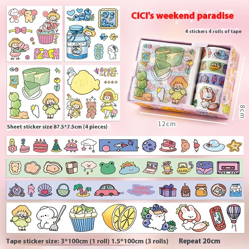 Gift-Sticker Set Kawaii Cartoon