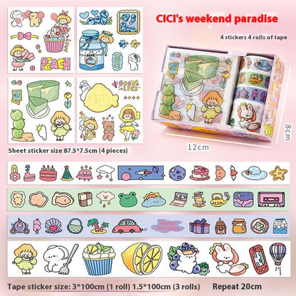 Gift-Sticker Set Kawaii Cartoon