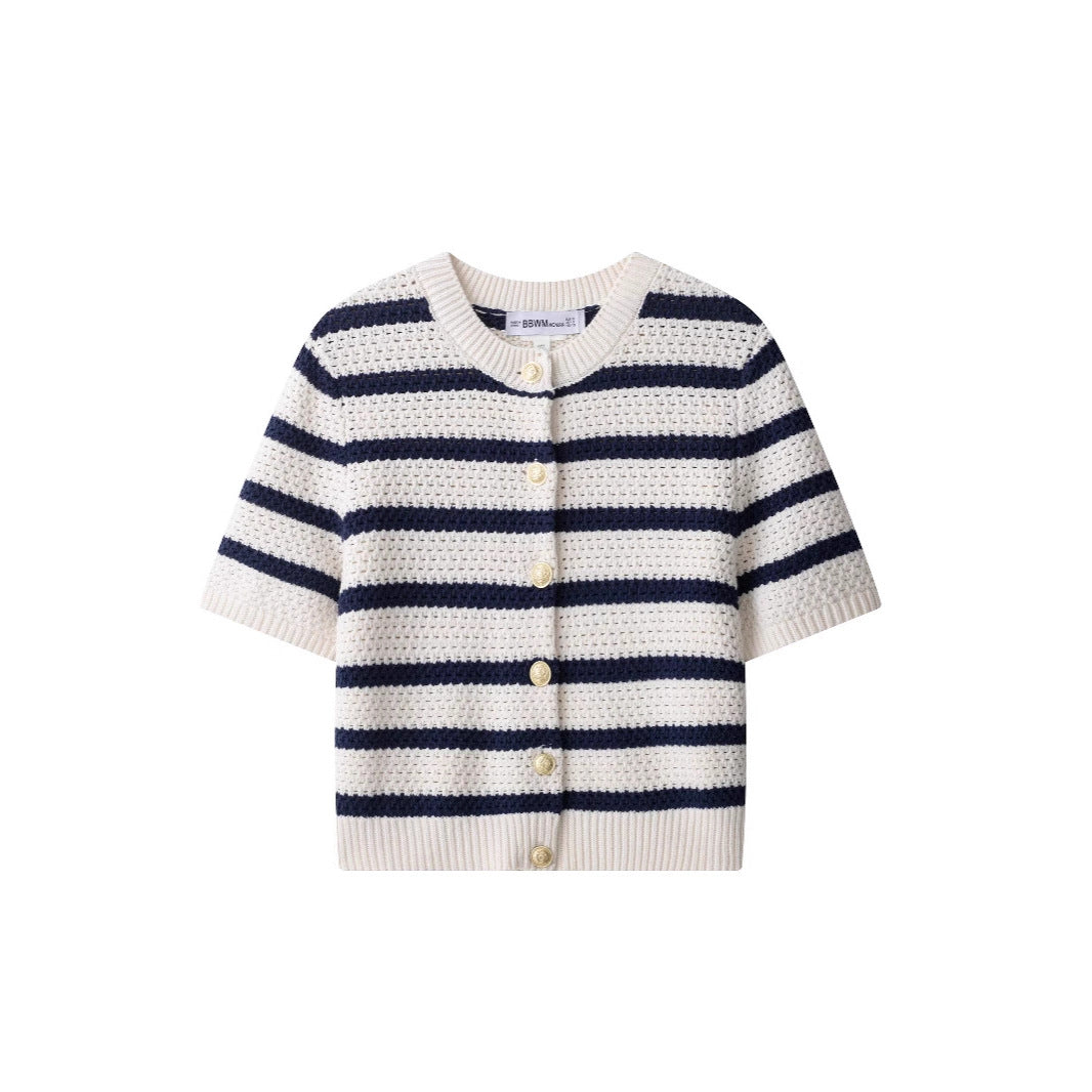 Gilet in Maglia a Righe (S-L)