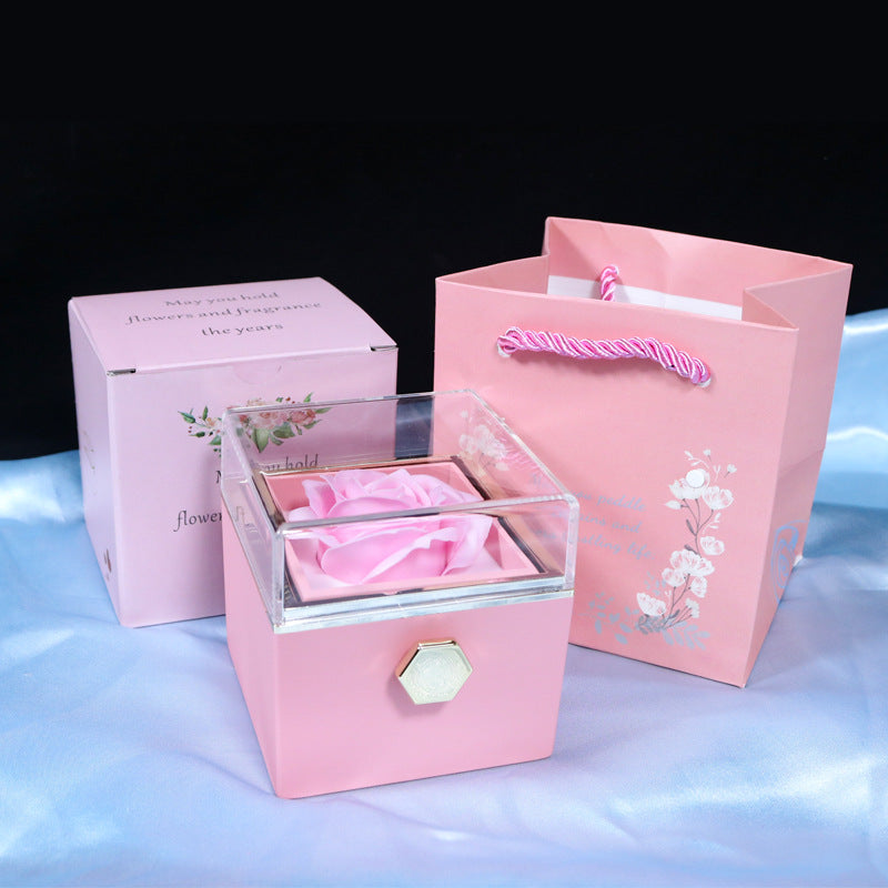 Gift Box with Jewel embellished with an eternal rose