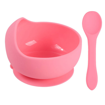 Soft Silicone Baby Set – Piatto e Cucchiaio Coordinati in Silicone