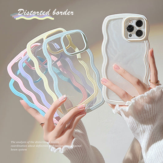 Candy-Wave: Custodia con Bordo Ondulato (Iphone 13 / 13 Pro / 13 Pro Max / 14 / 14 Plus / 14 Pro / 14 Pro Max)