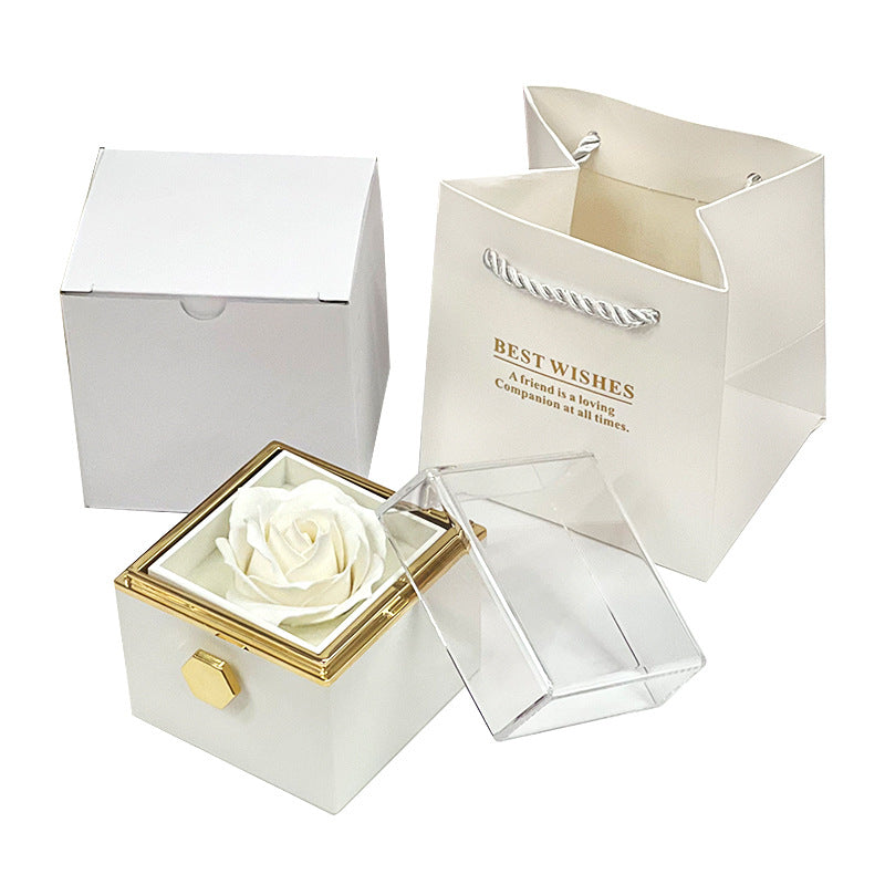 Gift Box with Jewel embellished with an eternal rose