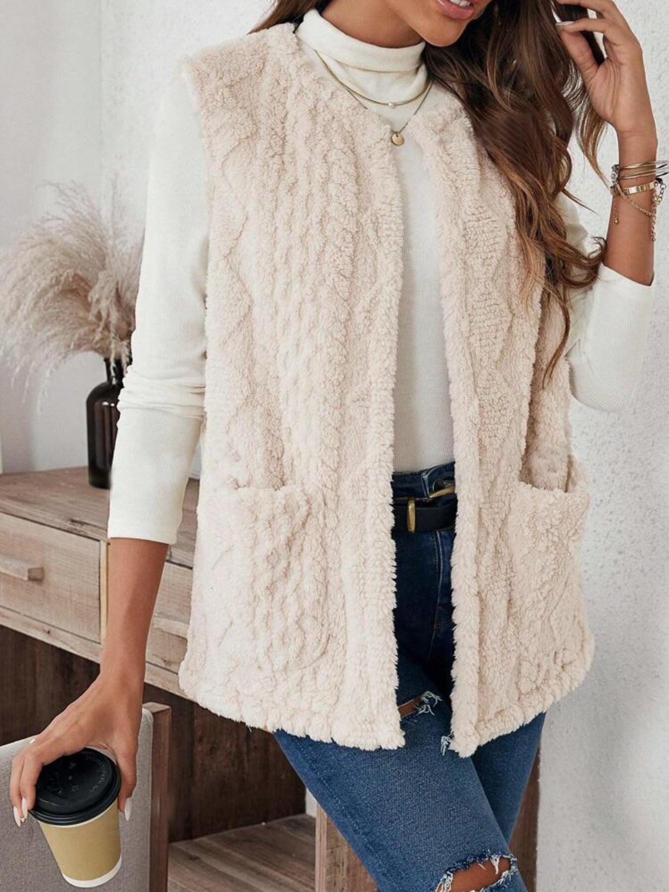 Cardigan Casual con Tasche Morbide (S-XL)
