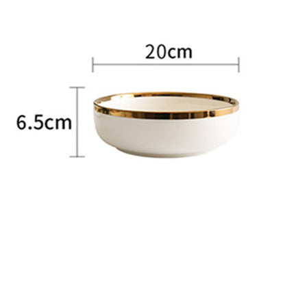 Nile Gold Rim - Porcellana Bianca e Oro