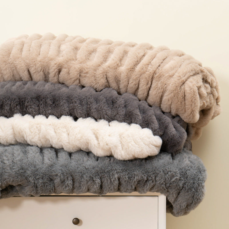 Tie-Dye Rabbit Fur Blanket – Coperta in Pelliccia Sintetica Tie-Dye