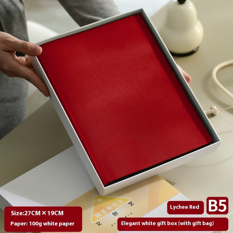 Notebook in Pelle Morbida Motivo Litchi