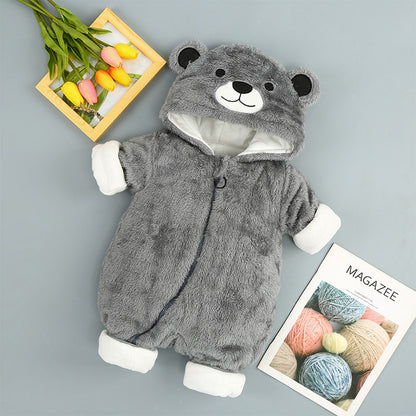 Teddy Soft – Tutina Orsetto in Cotone con Cappuccio e Orecchiette (6-9 mesi, 9-12 mesi, 12-18 mesi, 24-36 mesi)